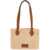 STRATHBERRY Beige Woven Raffia Bag With Leather Details TAN