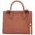 STRATHBERRY Mini Tote In Chestnut Calfskin With Removable Shoulder Strap CHESTNUT