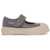 Marni Pablo Mary Jane Nappa Leather Sneakers NEUTRAL GREY