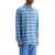 Marni Light Blue Cotton Turtleneck Polo With Horizontal Stripes BLUE LILAC