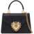 Dolce & Gabbana Red Poppy Leather Shoulder And Crossbody Bag With Heart Motif NERO