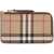 Burberry Beige Leather Wallet With Check Pattern And Zip Closure ARCHIVE BEIGE