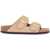 Birkenstock Nubuck Leather Sandals Sandcastle With Golden Buckles SANDCASTLE