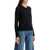 Golden Goose Black Merino Wool Sweater With Golden Applications For Women BLACK