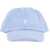 Ralph Lauren Light Blue Cotton Hat With Horse Logo OFFICE BLUE