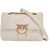 Pinko White Silk Leather Shoulder Bag With Golden Chain BIANCO SETA-ANTIQUE GOLD