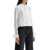 HOMME GIRLS White Cropped Tuxedo Shirt With Wide Neckline WHITE