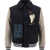 Fendi College-style Bomber Jacket COBALTO+CASTORO