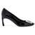 Roger Vivier Gray Calfskin Pumps With Golden Buckle And 7Cm Stiletto Heel NERO