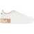 Dolce & Gabbana White Calfskin Low-Top Sneakers With Gold Details And Velcro Closure ORO POLVERE