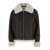 DUNST Brown Shearling Jacket With Ecofur Details Man BROWN