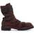 GUIDI Dark Red Horse Leather Boots With Adjustable Straps RED