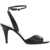 Valentino Garavani Ivory Goat Leather Stiletto Sandal With Striped Strap NERO