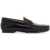 TOD'S Men's Black Calfskin Loafers With Elegant Insert And Rubber Sole NERO