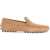 TOD'S Beige Suede Driving Moccasin For Men With Rubber Sole BISCOTTO