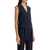 BLAZÉ MILANO Women's Blue Wool Vest With V-Neck NAVY