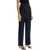 BLAZÉ MILANO Navy Blue Virgin Wool And Mohair High-Waisted Pants NAVY