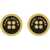 Marc Jacobs "Button Stud" Earrings BLACK