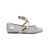 Michael Kors Ballerina Flats 'Collette' Silver