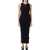 JW Anderson Anchor logo twisted strap long dress Black