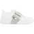 Roger Vivier White Viv Skate Sneakers With Rhinestone Buckles BIANCO