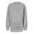 THE ATTICO Grey Crewneck Mini Dress With Logo Lettering On The Front And Tight Skirt In Cotton Stretch Woman GREY