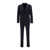 Tagliatore Dark Blue Double-Breasted Tuxedo Suit With Covered Buttons In Wool And Silk Man BLUE