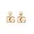 Dolce & Gabbana Gold-Tone Clip-On Earrings With Dg Interlocking Logo In Brass Woman GREY