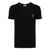 Versace Black Crewneck T-Shirt With Medusa Logo Print In Stretch Cotton Man Black