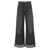 AGOLDE 'Dame' Black Flared Jeans With Cuffs In Denim Woman GREY