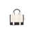 Marc Jacobs 'The Small Tote Bag' White And Black Handbag With Logo In Leather Woman MULTICOLOR