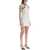 COURRÈGES White Cotton Mini Dress With Navy Blue Details And Halter Neck BLANC HERITAGE/NAVY