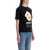 Moschino Black Cotton T-Shirt With Fried Egg Print MULTI BLACK