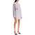 THE ATTICO White And Purple Striped Mini Shirt Dress WHITE/PURPLE