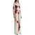 Jean Paul Gaultier Long Dress Flower Body Morphing Pink Floral Slim MINT/PALEPINK/RED