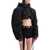 Jean Paul Gaultier Cropped Black Nylon Padded Bomber Jacket With Hood BLACK