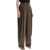 THE ANDAMANE Khaki Wide Leg Viscose Trousers With Front Pleats KAKI