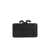 Self-Portrait Black Clutch With Bow On The Front And All-Over Crystal Decorations In Techfabric Woman Black