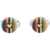 Paul Smith "Button Stripe" Cufflinks MULTICOLOUR