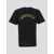 Versace Versace Logo Embroidery Cotton T-Shirt Black