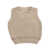 One More In The Family Brown knitted vest Beige