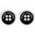 Marc Jacobs "Button Stud" Earrings SILVER