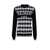 Balmain 'Diamond' Black And White Two Tone Jacquard Jumper With Balmain Motif In Wool Man MULTICOLOR