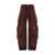 THE ATTICO The Attico Brown Cotton Denim Jeans RED/BURGUNDY