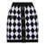 Balmain Balmain Balcke And White Viscose Blend Skirt NOIR/BLANC