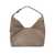 Brunello Cucinelli Brunello Cucinelli Sueded Calfskin Hobo Bag GREY