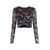 Ganni Ganni Printed Long-Sleeve Top GREY