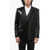 Dolce & Gabbana Sequined Double-Breasted Blazer With Silk Lapel Black