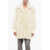 Fabiana Filippi Shearling Coat With Ribbed Knit Cuffs White