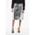 Bottega Veneta Woven Leather Skirt With Varnish Effect Silver